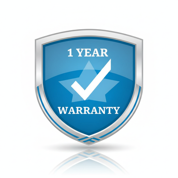 Gere uma imagem de icone para a frase: 1 Year Warranty